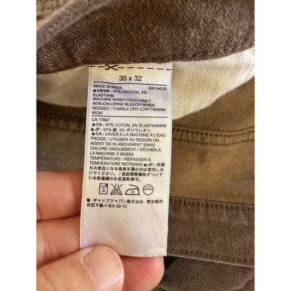 Banana Republic Mens Vintage Straight Jeans Brown 35x32 Classic Fit - Picture 4 of 8